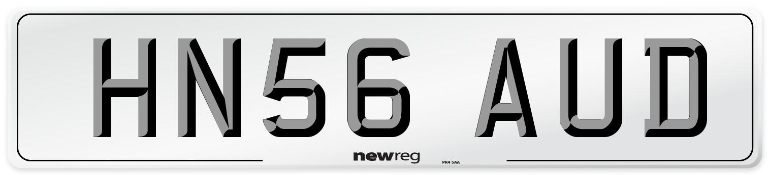 HN56 AUD Number Plate from New Reg